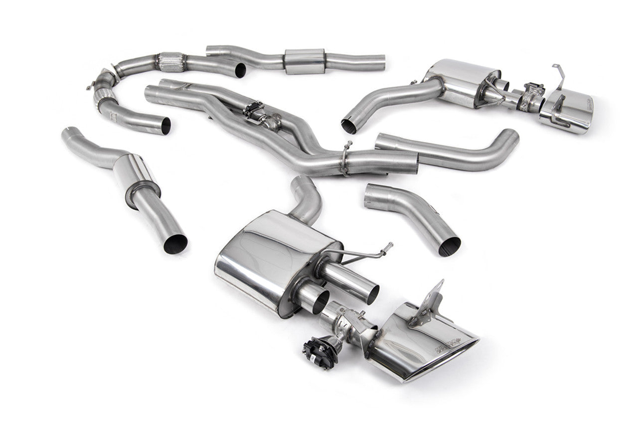 Milltek Cat Back System Resonated (Twin 80mm) with Polished Oval Trims - Does not requires cutting of the OE system - RS7 - C8 4.0 V8 bi-turbo (Non OPF/GPF Models-US/ROW) - 2019 - SSXAU942