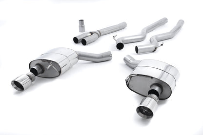 Milltek Exhaust  Ford Mustang 2.3 Ecoboost (Fastback) Cat Back Exhaust System Non Resonated Dual Polish Tips SSXFD175