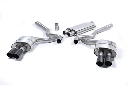 Milltek Exhaust  Ford Mustang 2.3 Ecoboost (Fastback) Cat Back Exhaust System Resonated Quad Black Tips SSXFD181