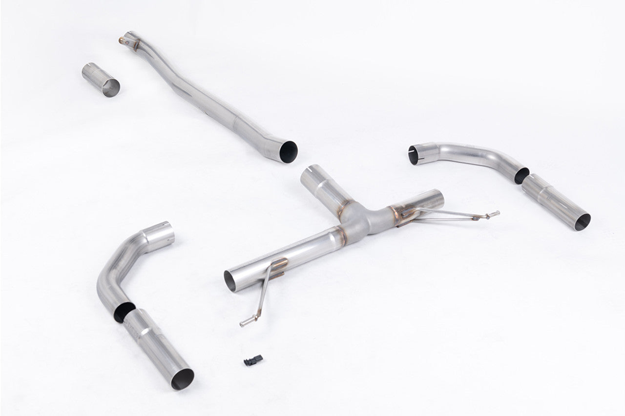 Milltek Front Pipe-back - Front Resonator Back - Race & Non-Valved (Loudest) - Connects to OE Tailpipes - CLA-Class - CLA35 AMG 2.0 Turbo Coupe & Shooting Brake (Non-OPF/GPF Models) - 2019 - 2021 - SSXMZ141