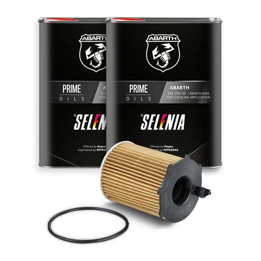 Genuine Abarth 500 / 595 / 695 Selenia Oil 10w50 Pack w/ Oil Filter