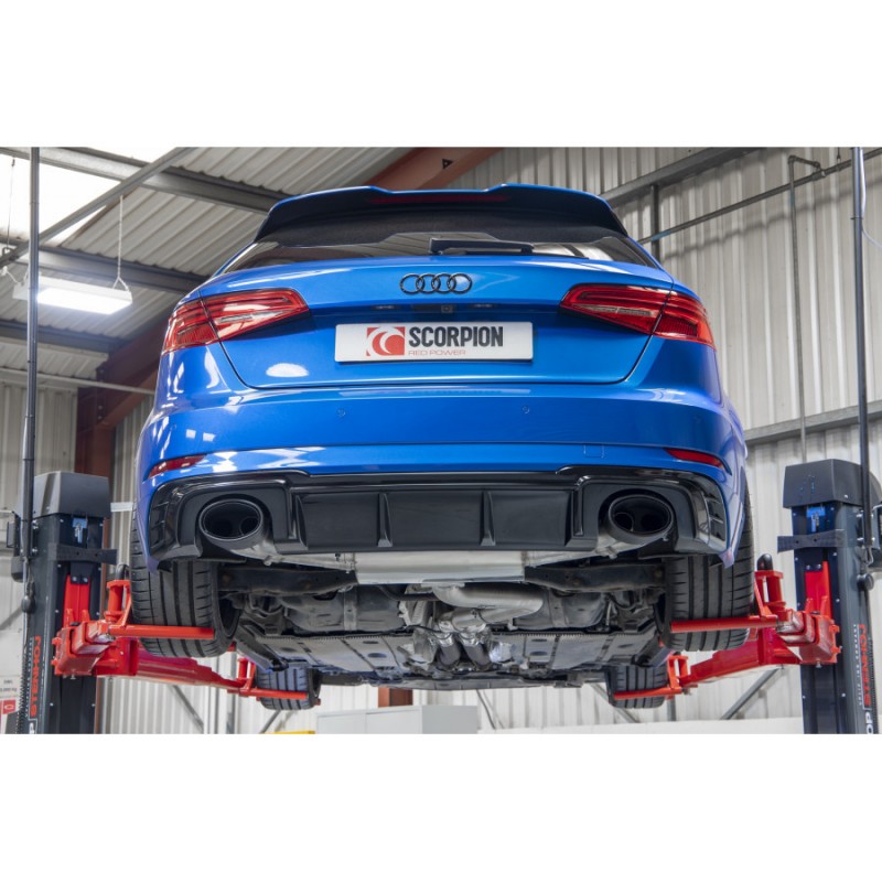 Scorpion Exhausts - Audi RS3 8V Facelift Sportback Non Resonated Cat-Back / GPF Back System With Electronic Valves SAUS079CF