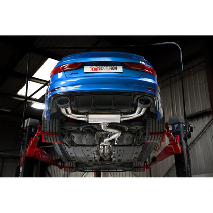 Scorpion Exhausts - Audi RS3 Saloon 8V Non Resonated Cat-Back / GPF Back System With No Valves SAUS084CF