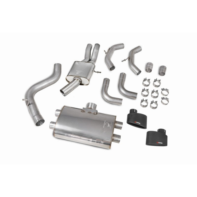 Scorpion Exhausts - Audi RS3 Saloon 8V Resonated Cat-Back / GPF Back System With No Valves SAU084CF