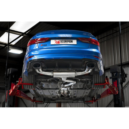 Scorpion Exhausts - Audi RS3 Saloon 8V Resonated Cat-Back / GPF Back System With No Valves SAU084CF