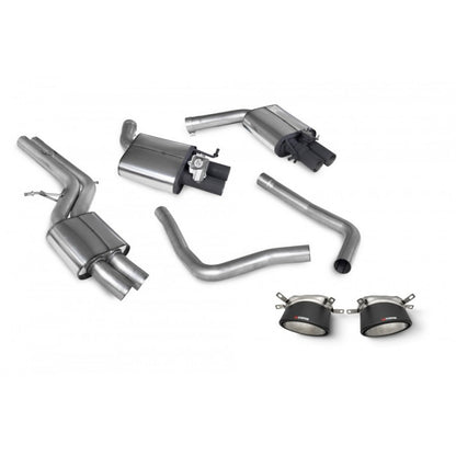 Scorpion Exhausts - Audi RS6 C7 Avant 4.0 TFSI Biturbo Quattro Resonated Half System Inc Carbon Trims SAU087CF