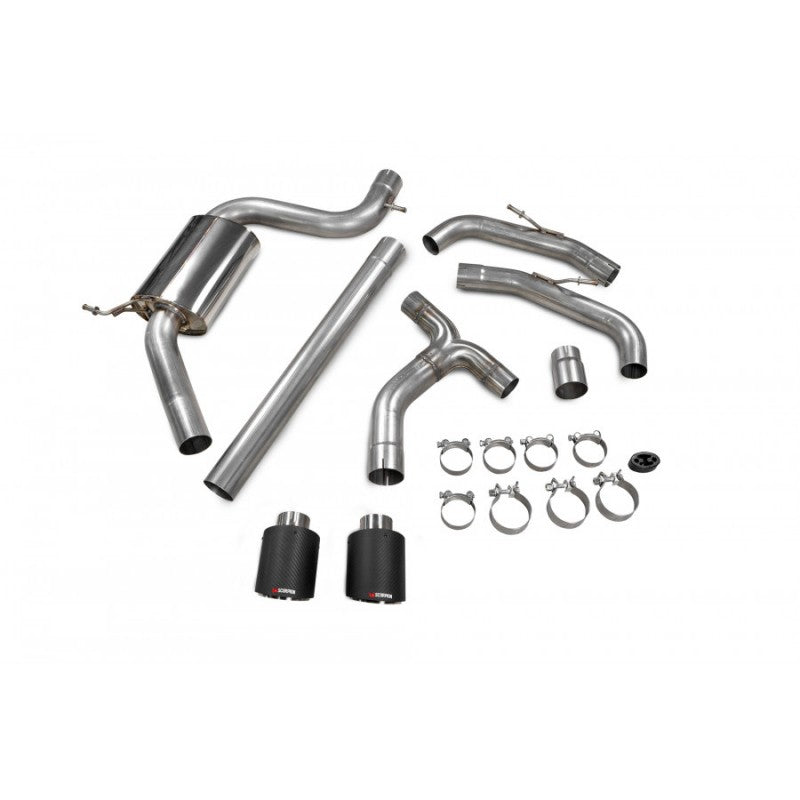 Scorpion Exhausts - Volkswagen Golf MK8 GTi Clubsport Non Resonated GPF Back Exhaust System SVWS069CF