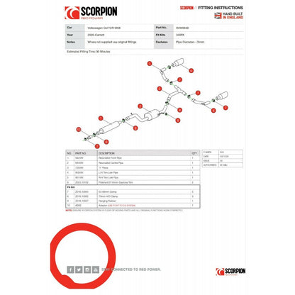 Scorpion Exhausts - Volkswagen Golf MK8 GTi Resonated GPF Back Exhaust System SVW064D