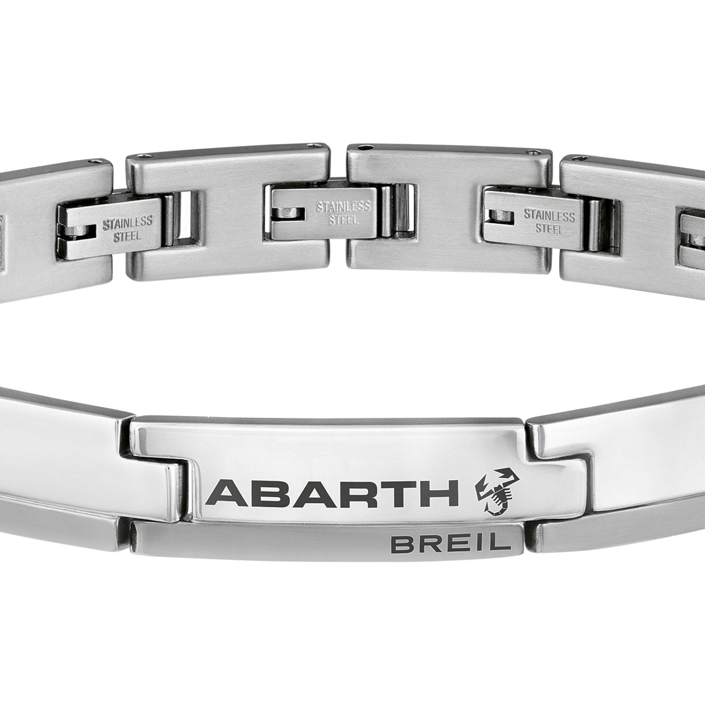 Genuine Abarth Polished Steel Bracelet With Abarth Logo