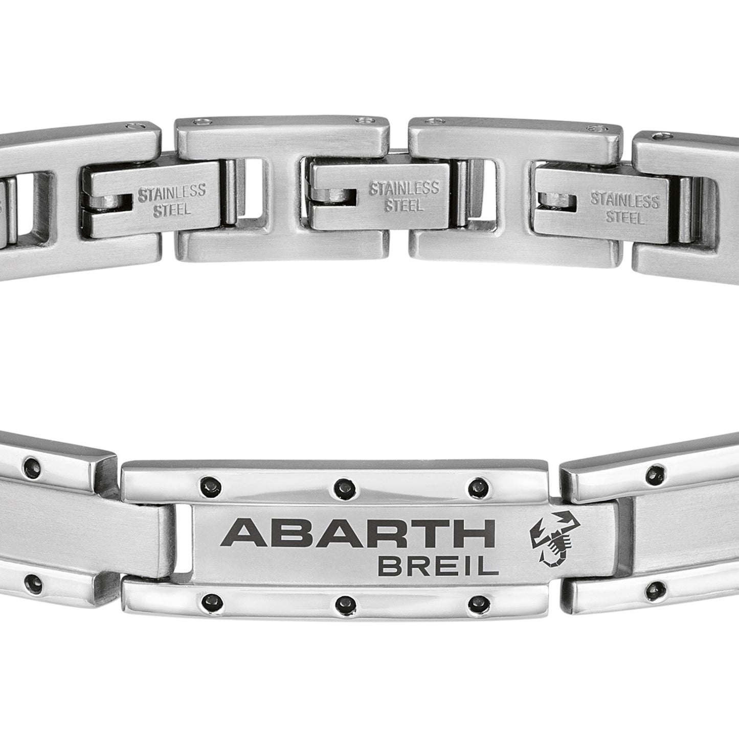 Genuine Abarth Brushed Steel Bracelet With Abarth Logo