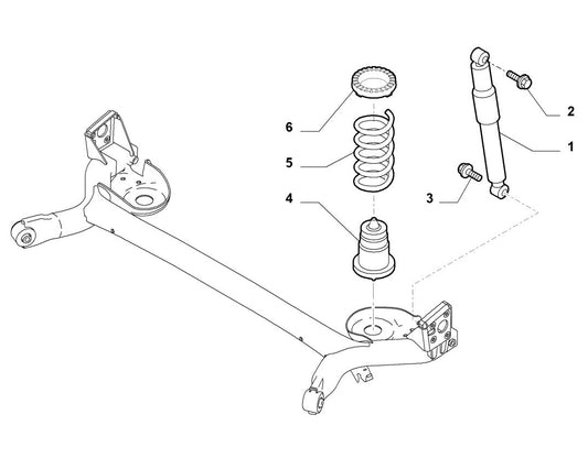 Genuine Abarth Upper Bolt, Rear Suspension - 500 Abarth