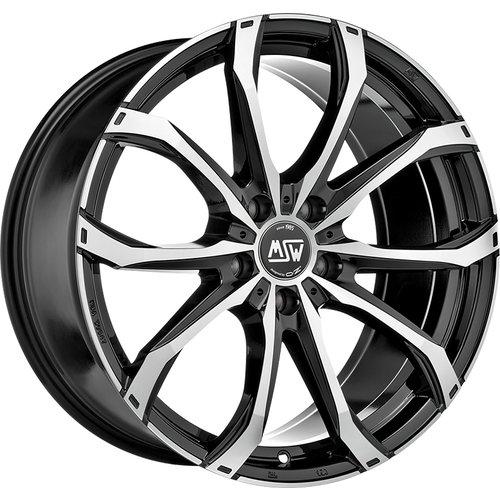 Gloss Black Full Polished Msw 48 By Oz Racing Set Of 4 Alloy Wheels 19x8 5x114.3 Et45 For Toyota Gr Yaris