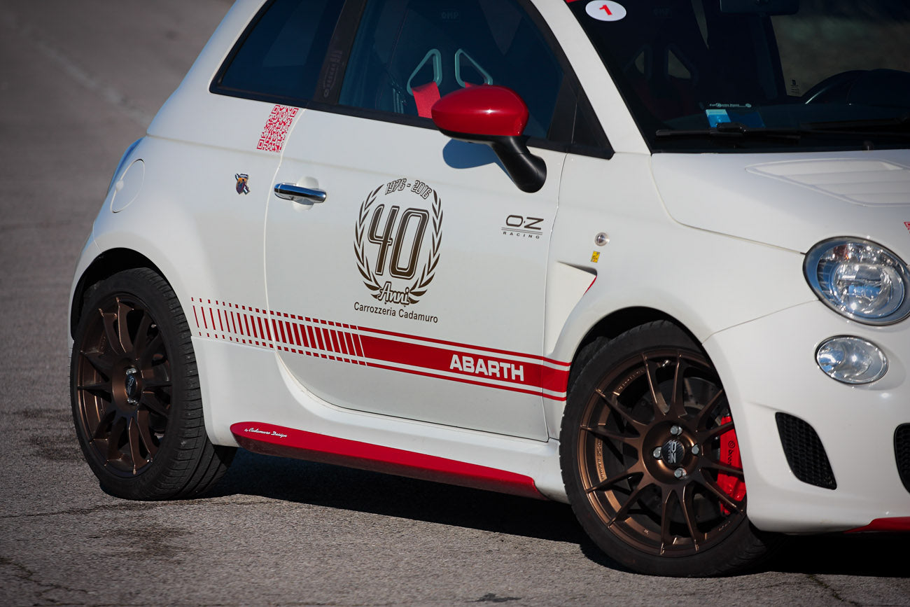 Abarth 500 / 595 / 695 Under Side Skirts Rosso Edition - Cadamuro