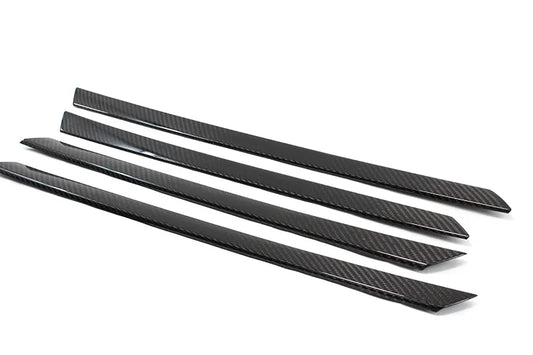 BMW E71 X6 Silver Part Door Trim Cover - Carbon Fibre