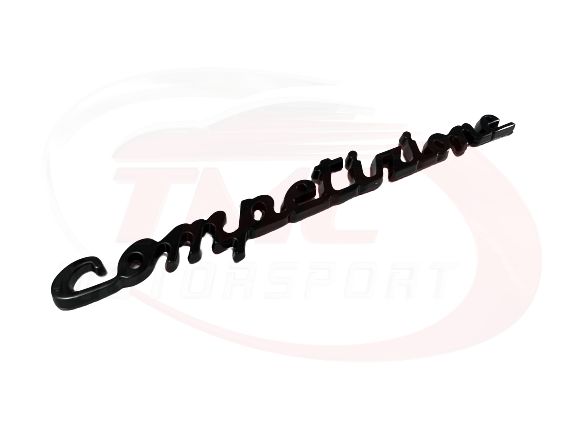 Black or Silver Competizione Badge 14cm x 1cm OLD STOCK REDUCED TO CLEAR