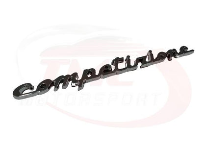 Black or Silver Competizione Badge 14cm x 1cm OLD STOCK REDUCED TO CLEAR