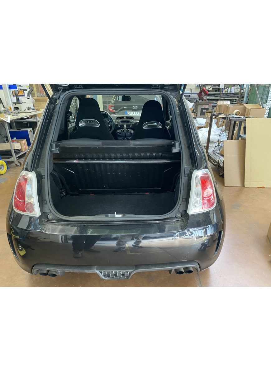 Abarth 500 / 595 / 695 Carbon REAR STRUT BAR WITHOUT TIE RODS KIT WITHOUT REAR SEAT REMOVAL - DNA RACING